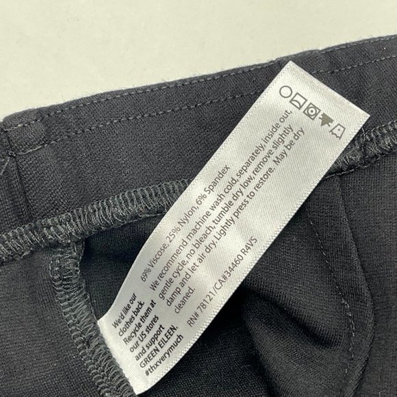 Eileen Fisher Ankle Zip Pants Women 1X? Elastic waist Flat front Stretch Viscose - Picture 7 of 11